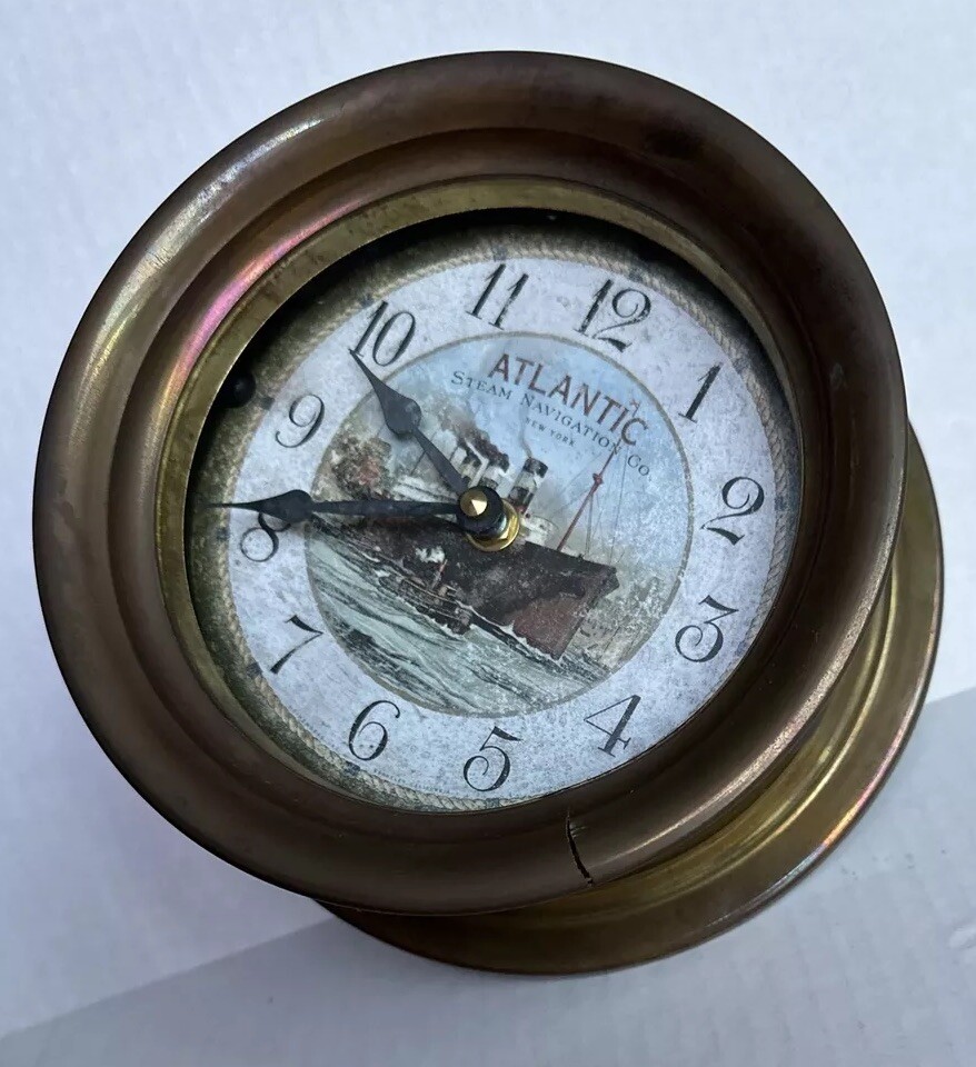 Atlantic Steam Navigation Co. NY Nautical Clock Timeworks, Berkeley, CA