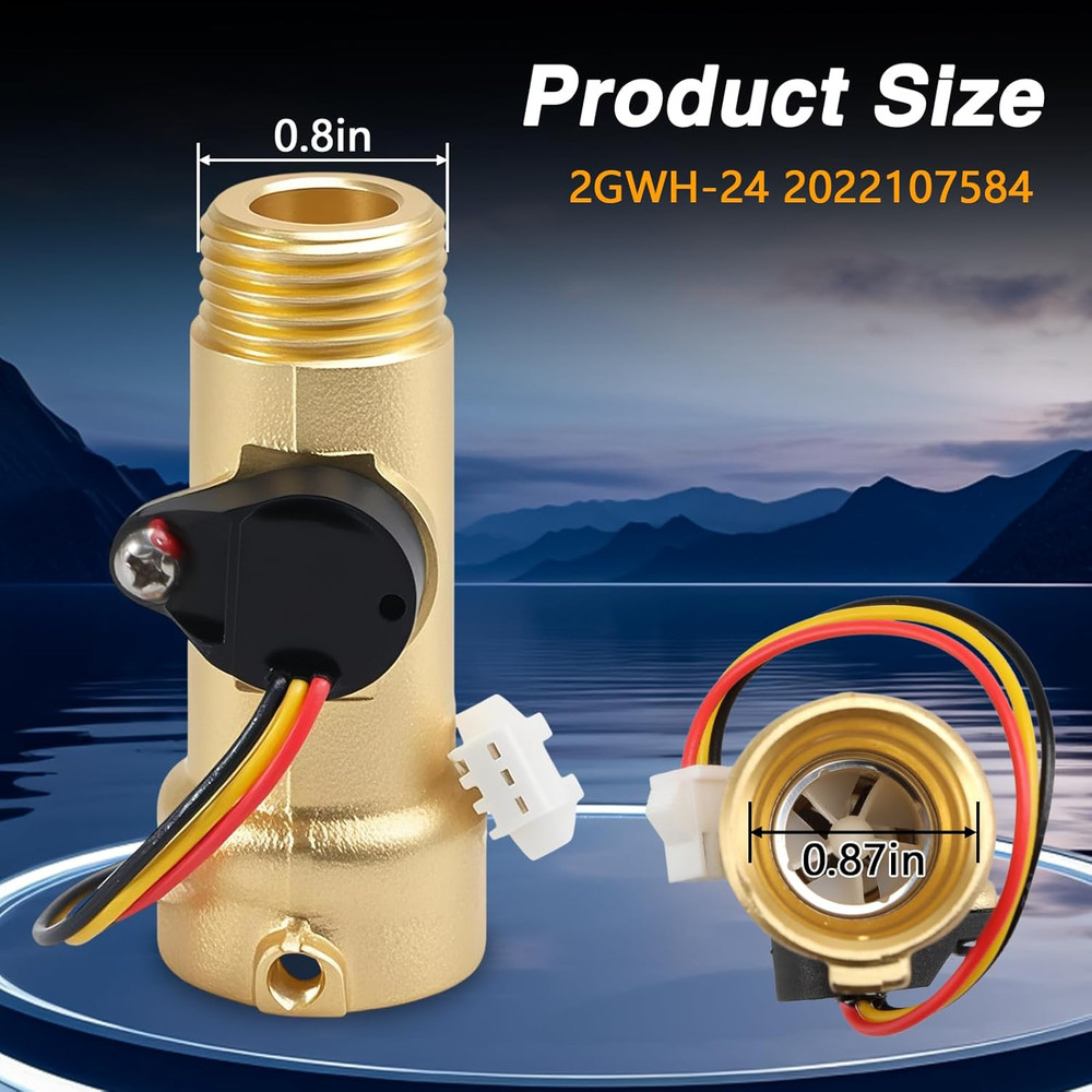 Water Flow Sensor RV Tankless Water Heater Water Flow Sensor Compatible with Gir
