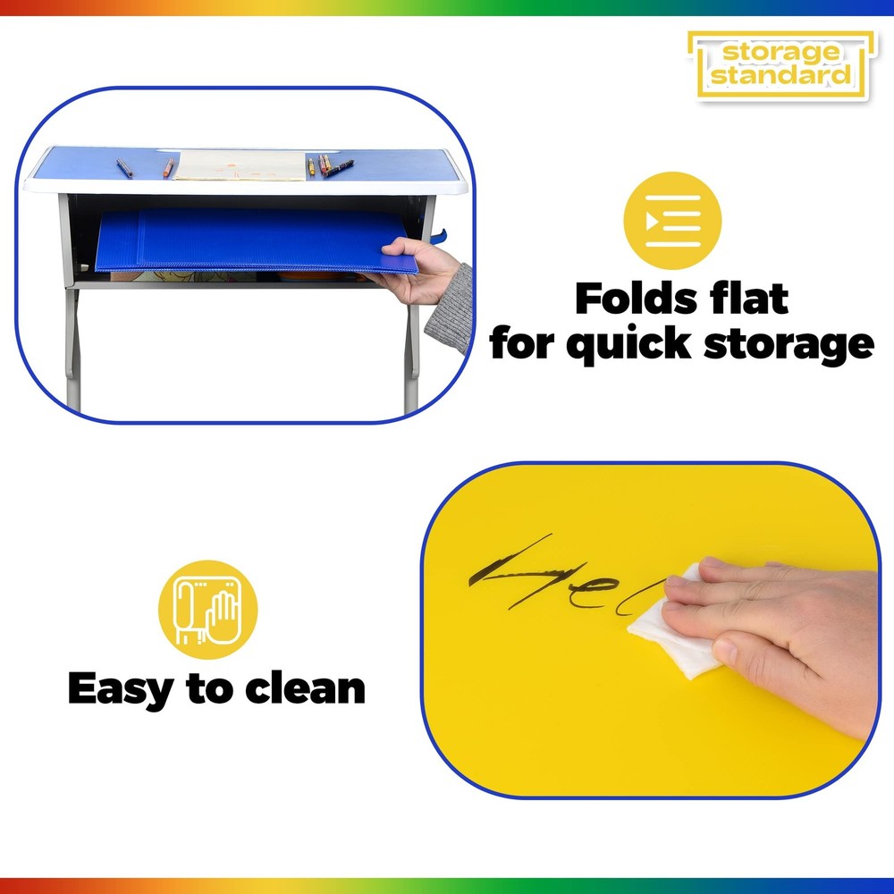 16Pack Desk Dividers Students Waterproof Plastic Study Carrel Classroom Folders