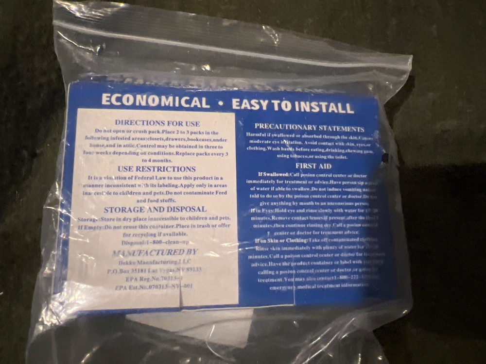Dekko Silverfish Paks Control Deter Prevent Silverfish 24 Total Paks