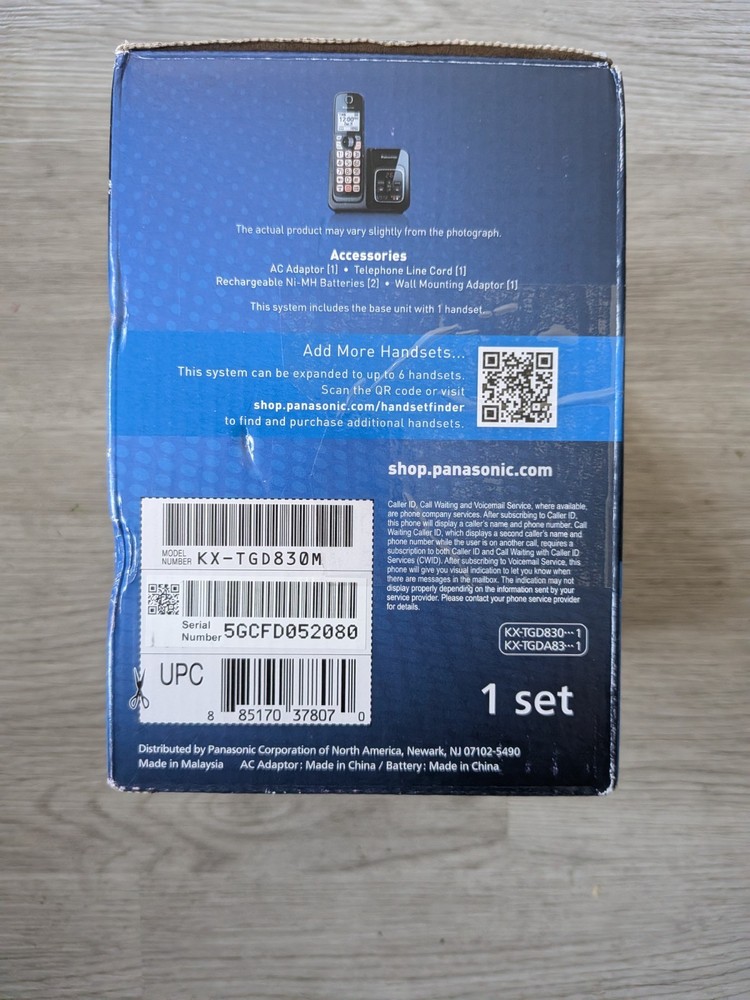 Panasonic Cordless Phone with Answering Machine, Advanced Call Block