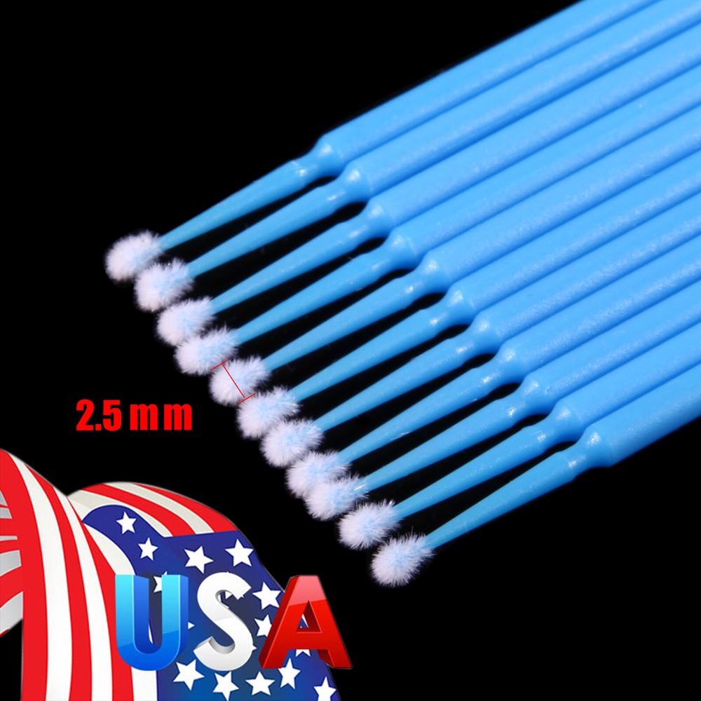 Blue Microbrush Micro Brush Applicator Tips 2.5mm Dental