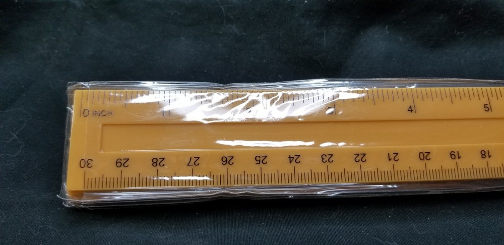 Yellow Plastic Ruler Standard & Metric 10 Pack