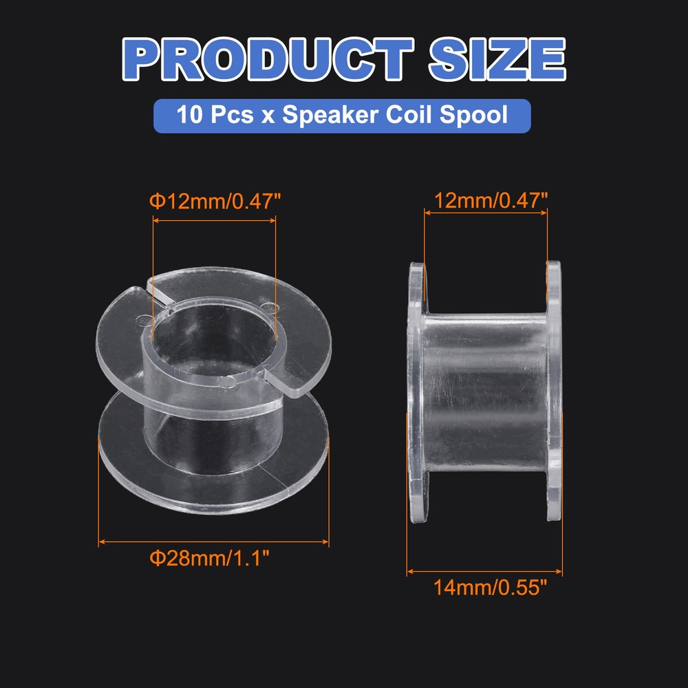 10pcs Speaker Crossover Bobbin Spools Coil, 28x14mm ABS Empty Spools