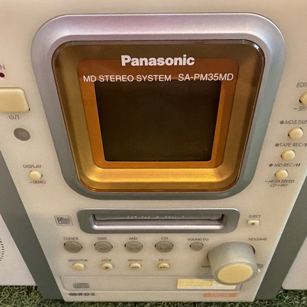 Rare Panasonic SA-PM35 Silver Mini System CD / Cassette Japan Import