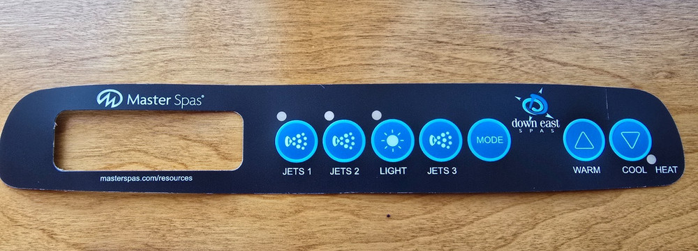 Master Spas Topside Panel Overlay for MAS 480 7 button X508055