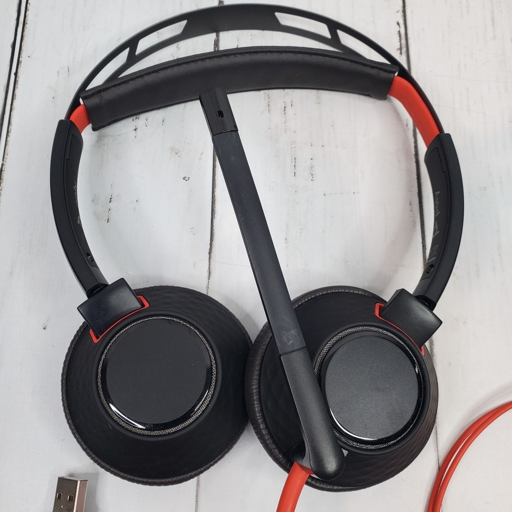 Plantronics Poly Blackwire 5220 Stereo USB-C & 3.5mm Wired Headset With Mic EUC