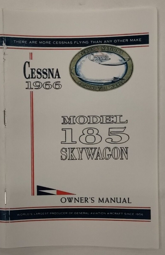 Cessna 1966 Model 185E Skywagon Owner's Manual-Copy