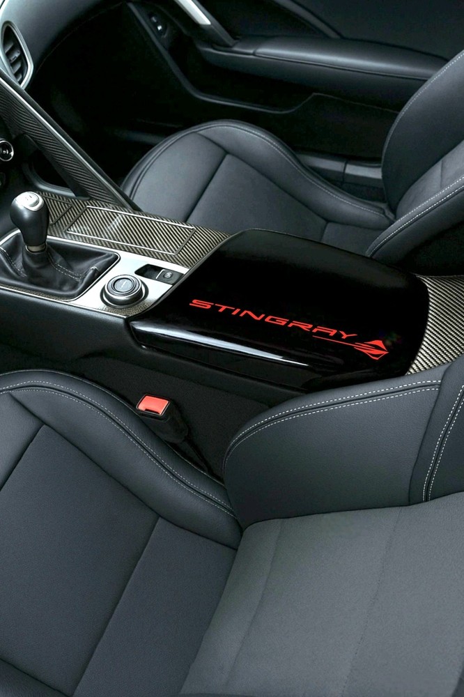 Armrest Cover for Chevy Corvette (2014–2019) – Illuminated Stingray Logo