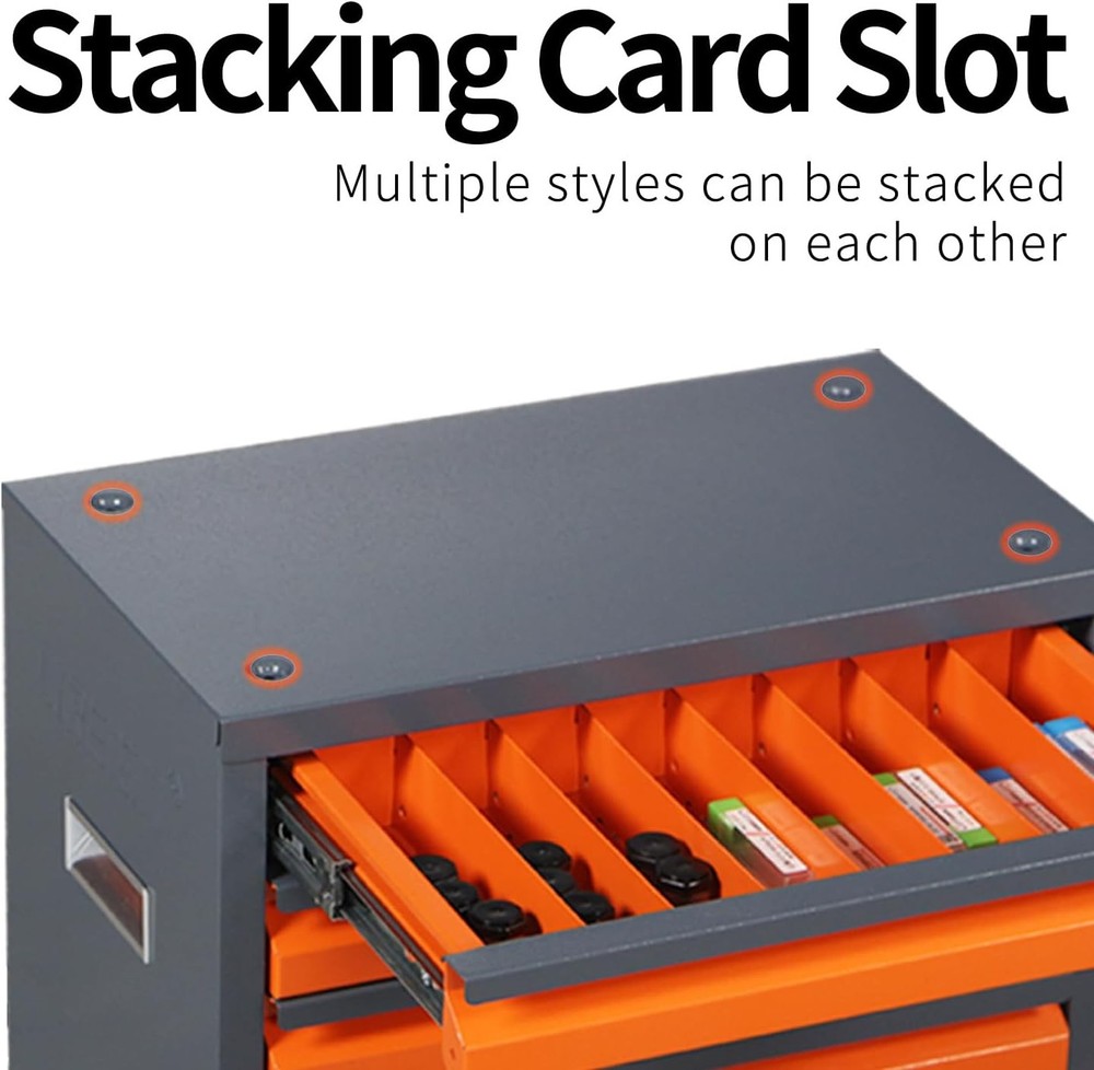 Drill Bit Dispenser Cabinet 5 Drawers Organizer Stackable Milling Cutter Storage