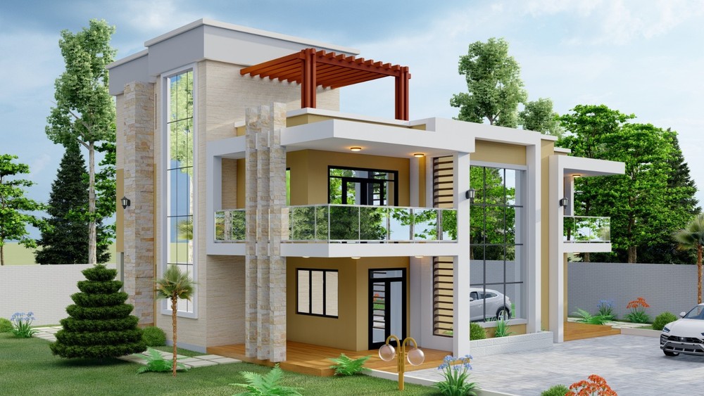 Modern 4 Bedroom Villa Plan