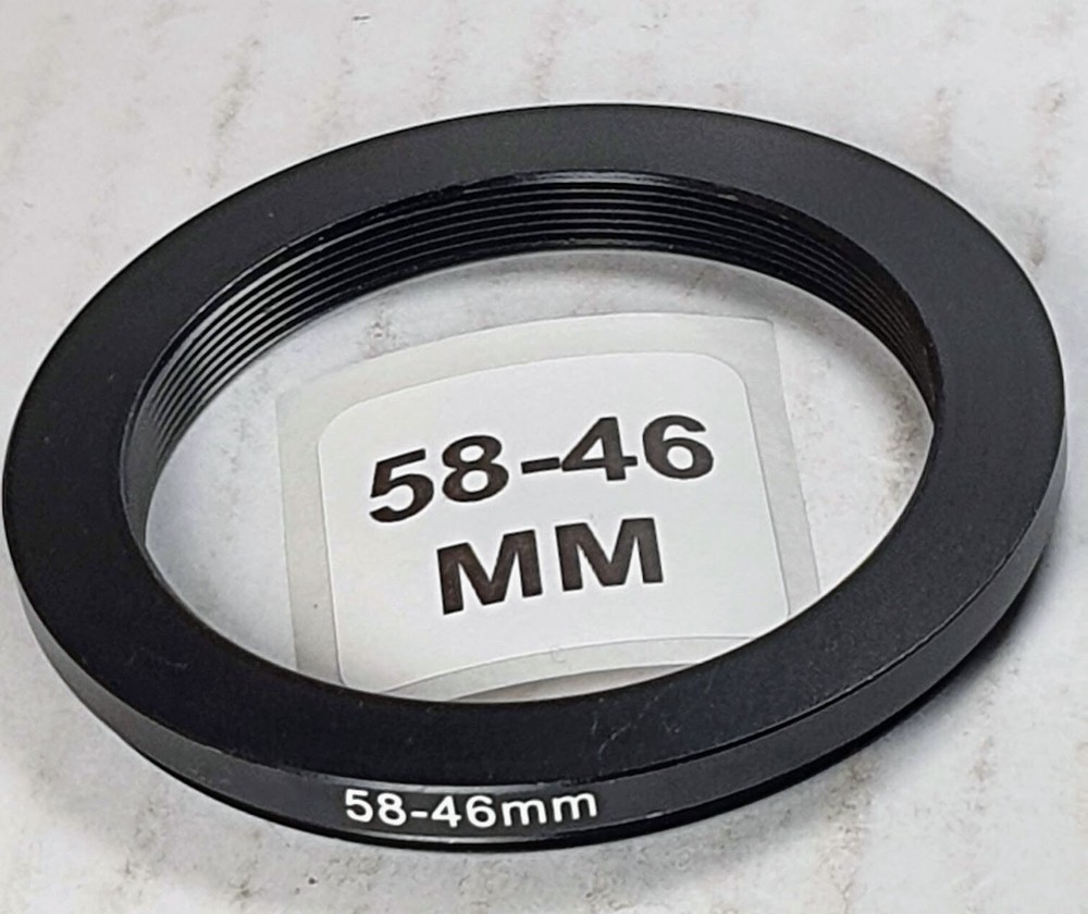 58-46mm Step-Down Lens Filter Converter Adapter Ring 58mm-46mm E58-E46 58-46