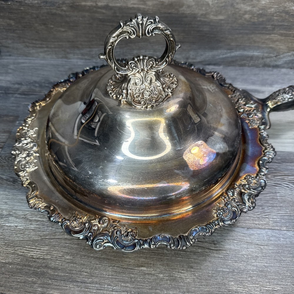Wallace Baroque #295 Silverplate Chafing Dish Bowl & Dome Replacement Engraved