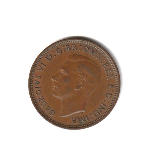1937 & 38 GREAT BRITTON HALF PENNY (2) COINS CIRCULATED