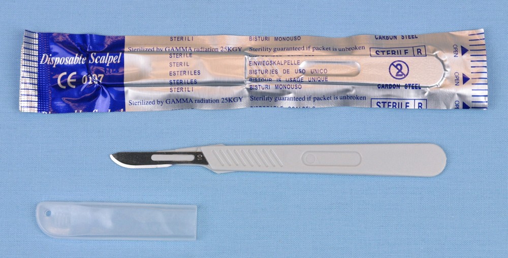 DISPOSABLE STERILE SCALPEL WITH A #10 BLADE