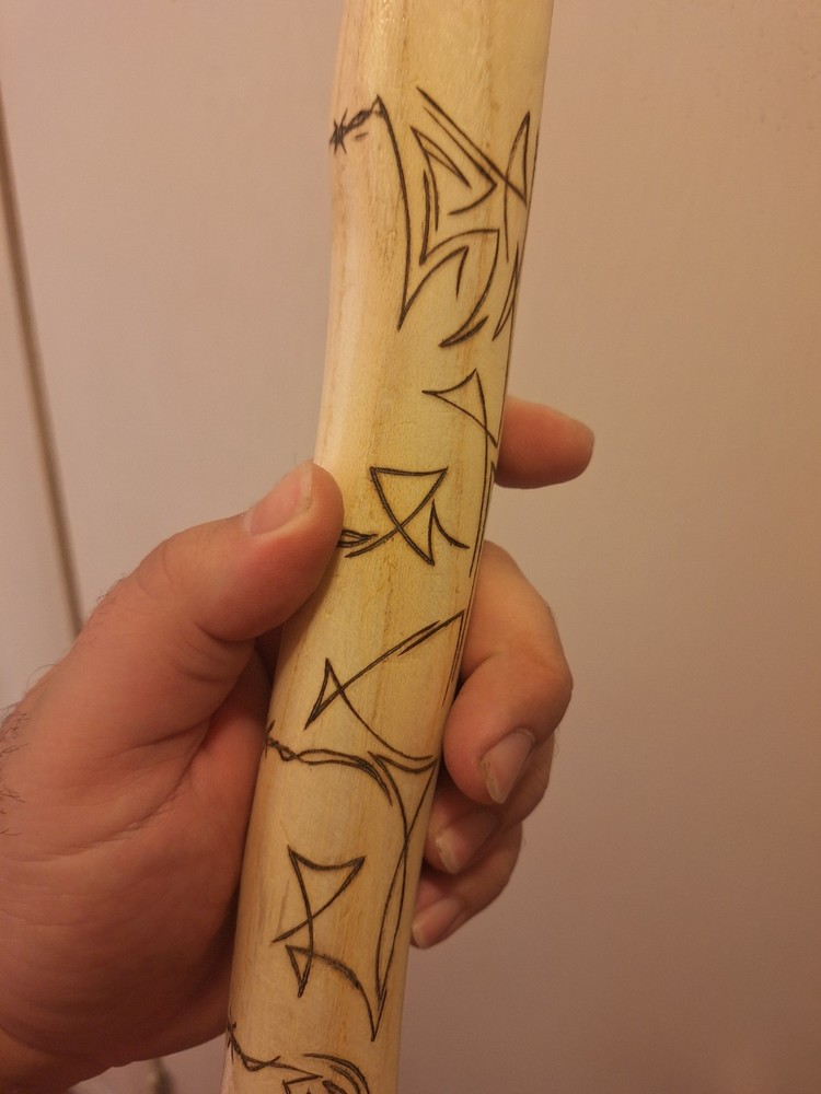 Custom Wood Burned Hatchet HANDLE