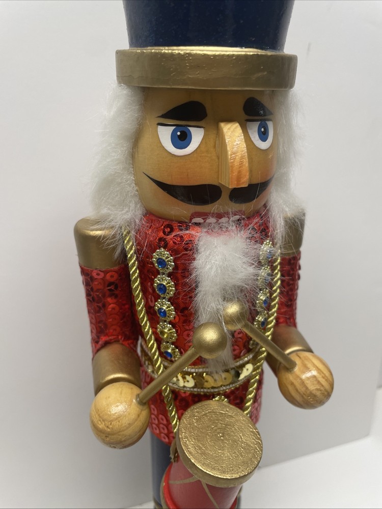 Classic Wooden Nutcracker Drummer Figurine