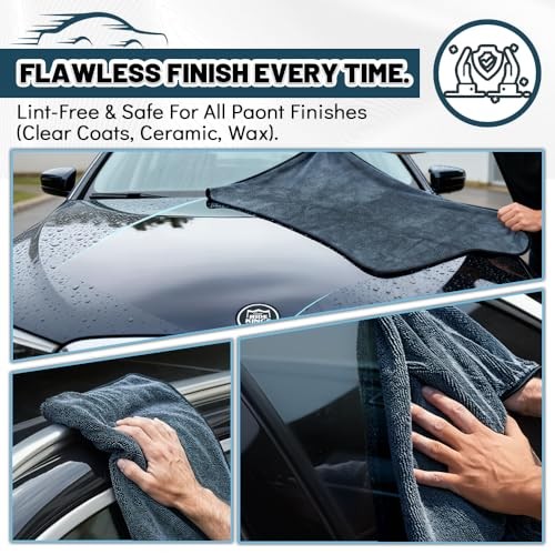 Car Drying Towel Microfiber Cleaning Cloth - 24" x 36" Large Twisted Loop