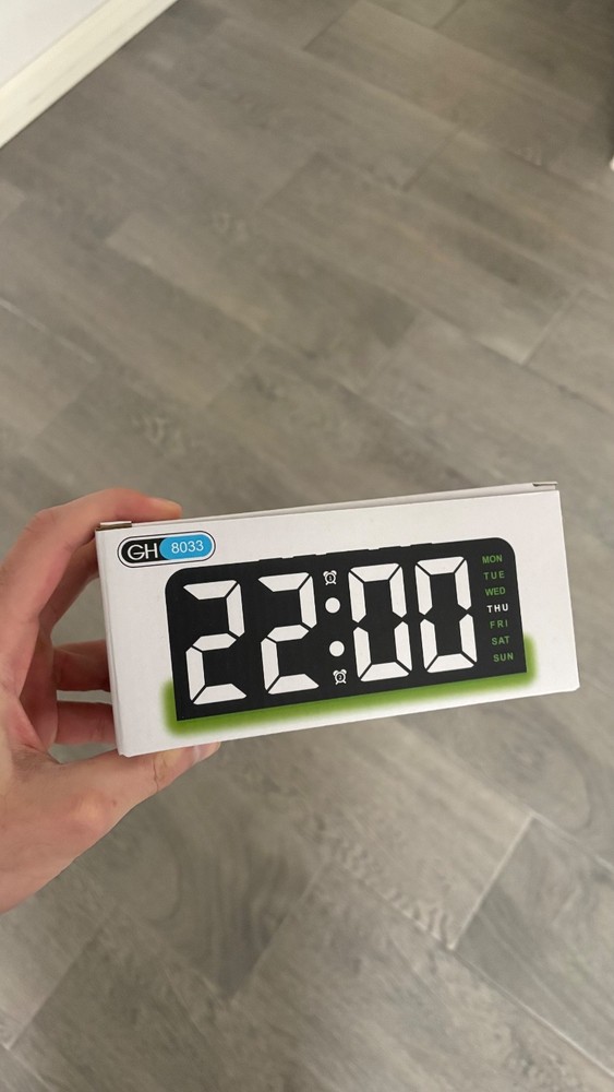 Digital Black Alarm Clock