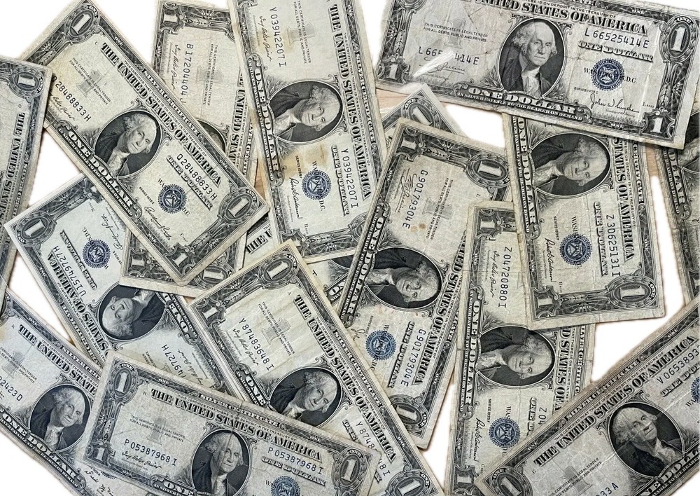 (5) Problem Silver Certificates ALL 1935 $1 Blue One Dollar Bill Lot Cull Bills