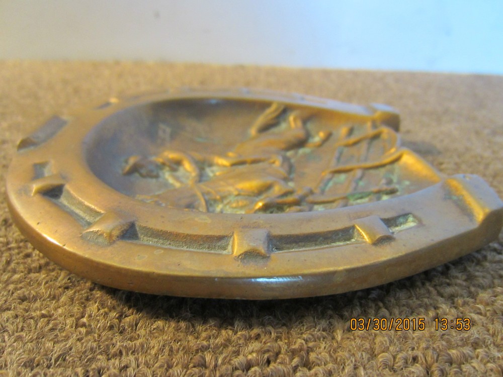 EQUESTRIAN STEEPLECHASE JUMPER BRONZE ASHTRAY
