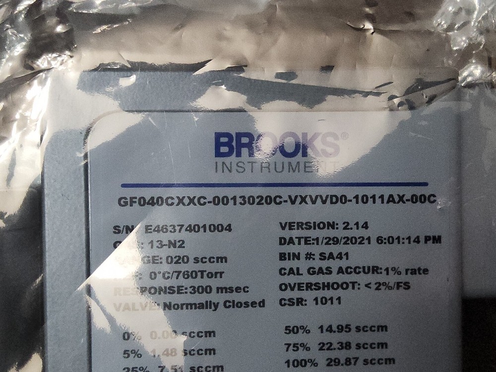 Mass Flow Controller Brooks Instruments GF040C New