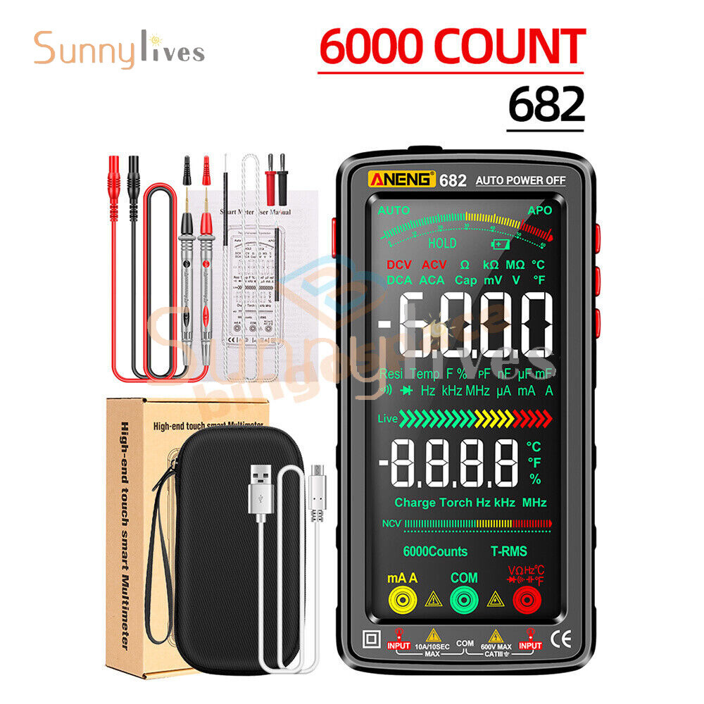 ANENG 683 682 681 Smart Digital Multimeter AC/DC Capacitance Meter Diode Tester