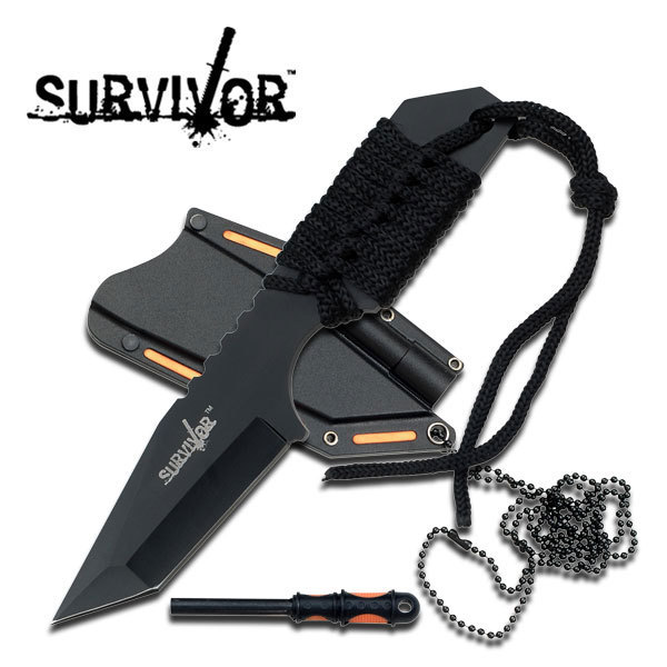 Survival Knife Model HK-762BK Fixed Blade Knife with Fire Starter