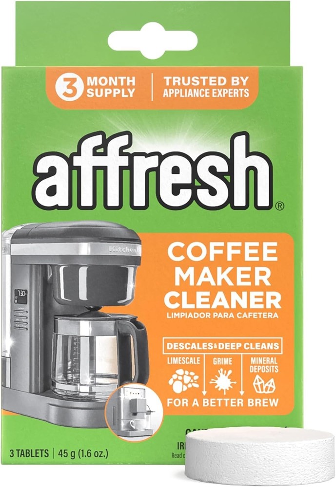 3-Count Affresh Easy Drop Coffee Maker Cleaner Tablets - Unscented and Effective