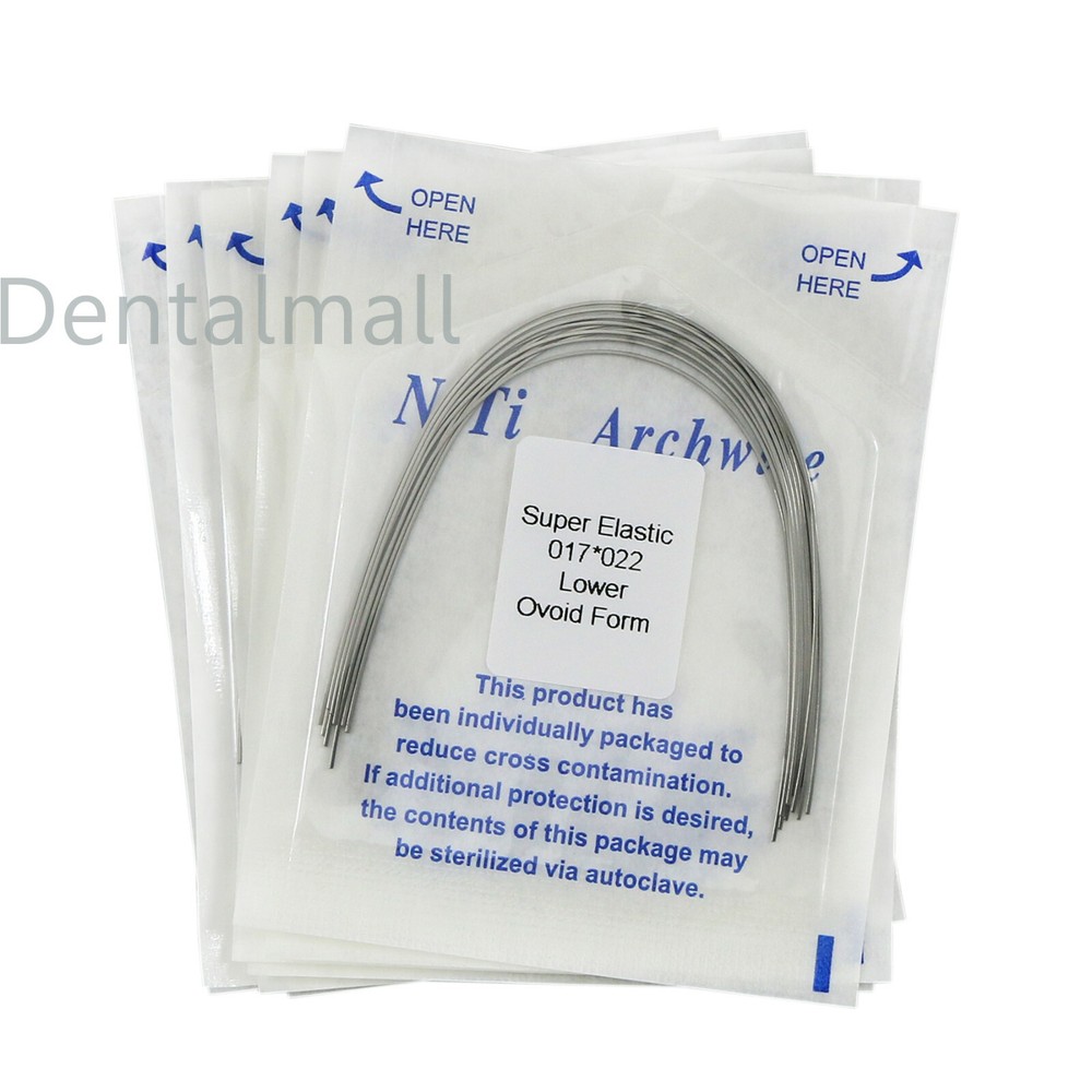 1 Pack 10Pcs Dental Orthodontic Rectangular Super Elastic Niti Arch Wires Ovoid