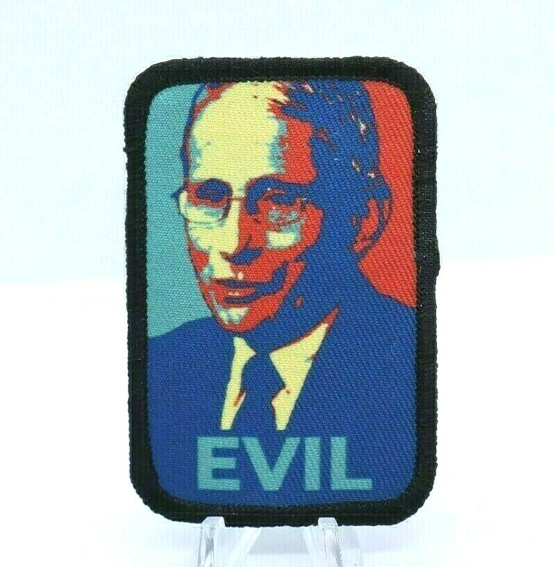 Fauci is EVIL democrat suck 2"x3" removable hook & loop tactical morale patch