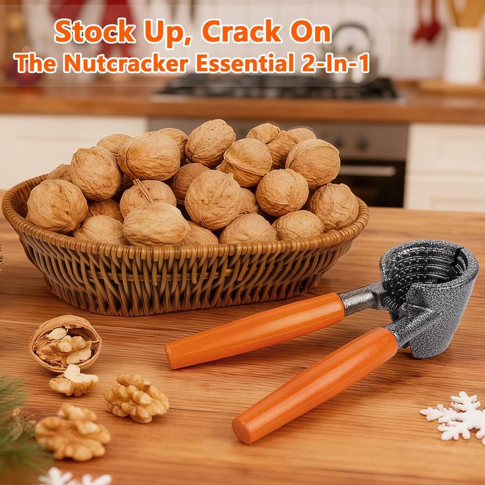 Nut Crackers Heavy Duty Nutcracker For Pecan Walnuts With Basket, Hazelnuts, ...