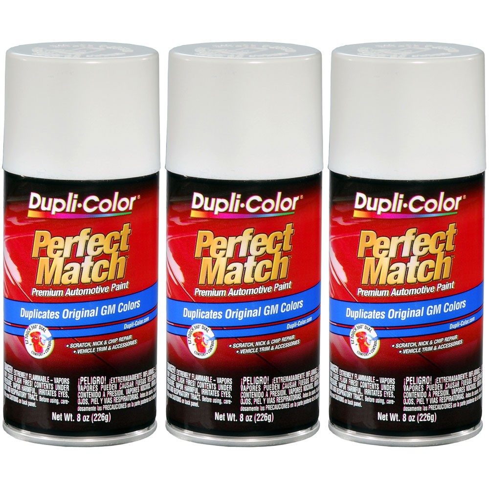 Duplicolor BGM0338 (3-Pack), Perfect Match Aerosol Paint GM 40-8554, Cream White