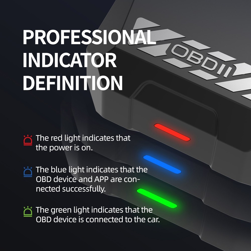 AUIMSOCO Bluetooth OBD2 Car Detection Scanner Code Reader Tool For IOS Android