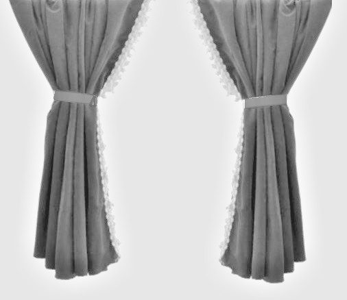2pcs Grey Plush Window Curtains set Universal Fit for  Sprinter, Transit, Ducato