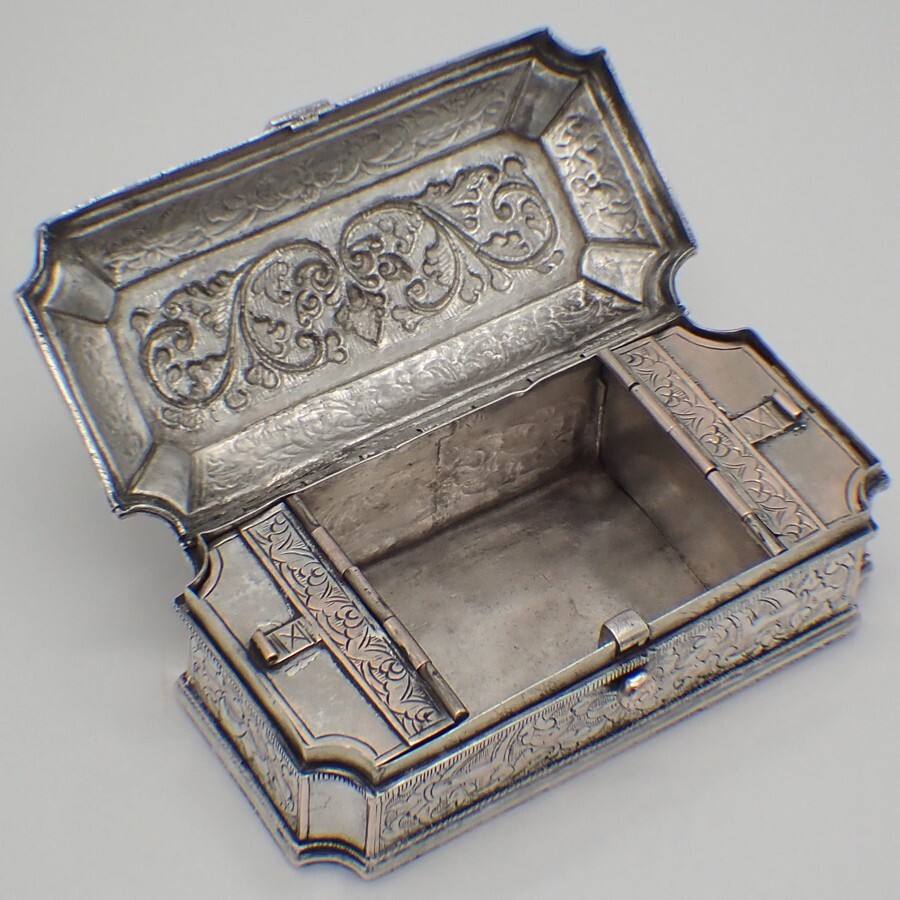 Antique Box with Compartments 700 Silver