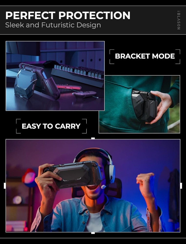 i-Blason for Nintendo Switch 2 Case, with Stand Dockable Foldable JoyCon Holder