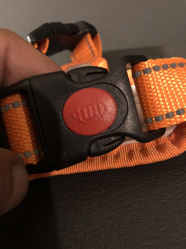 Ya-Us Orange Small Dog Harness Reflective Locking Clip Adjustable Padded