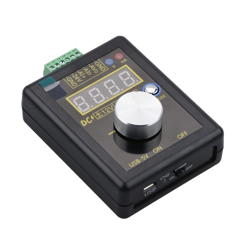 Signal Generator 0-10V 0-24mA Analog Voltage Current Simulator w/ Battery ss