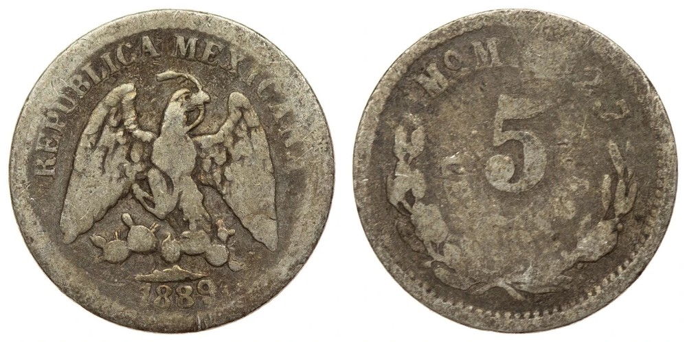 Mexico - 5 Centavos 1889 - Silver