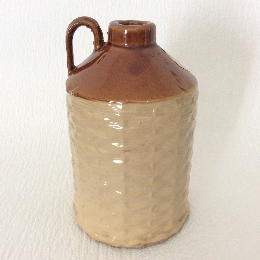 Scrumpy Devon Cider flagon - Stoneware - Wicker basket - 725ml/24.5fl oz