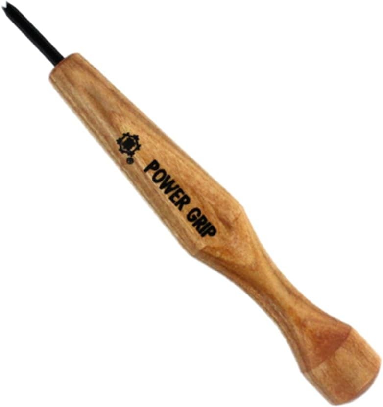 Mikisyo Mikisho Power Grip Chisel Triangular 0.06 inch Small, Black, Brown