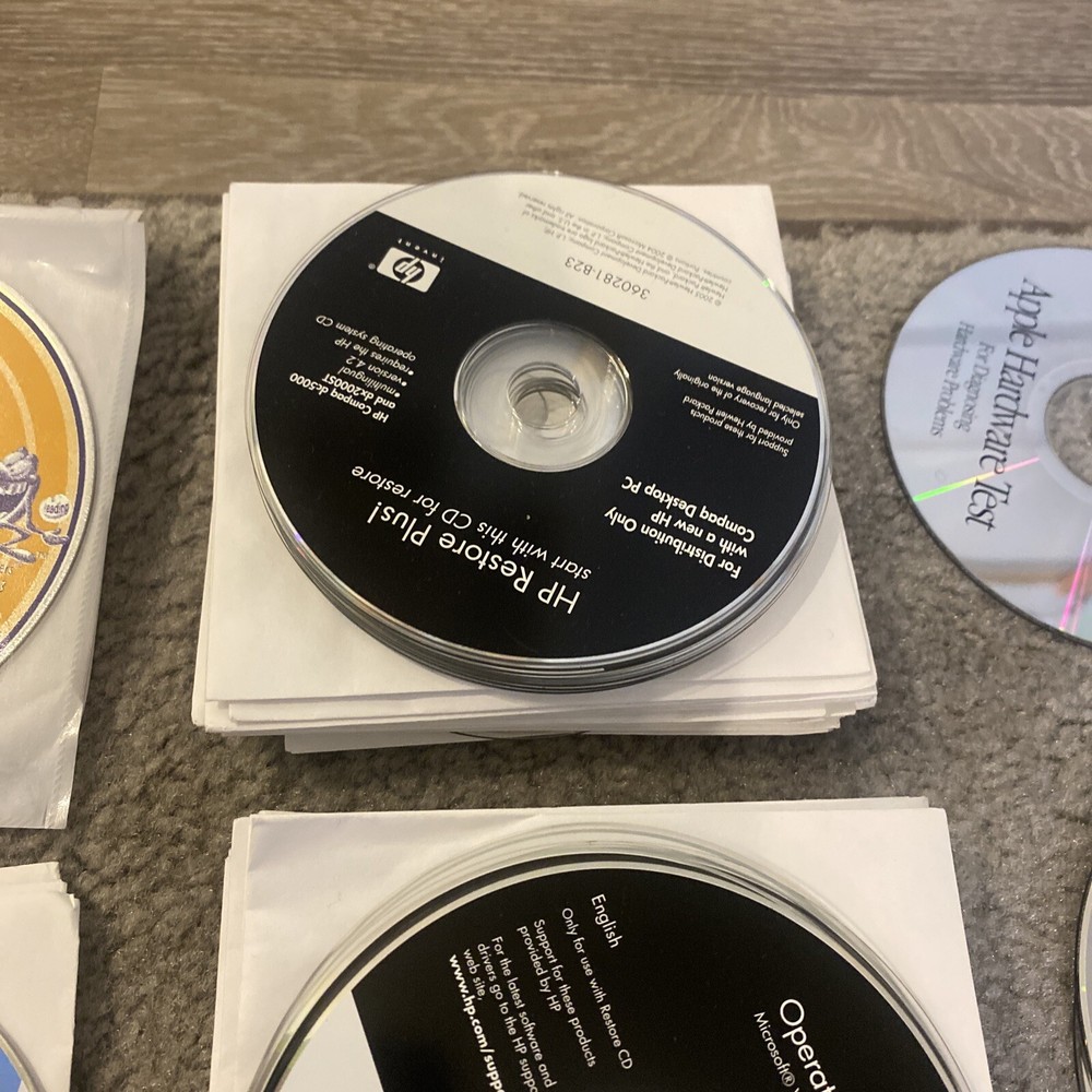 Vintage Computer Software Disc Lot Software Restore Operating Systems Games 250+