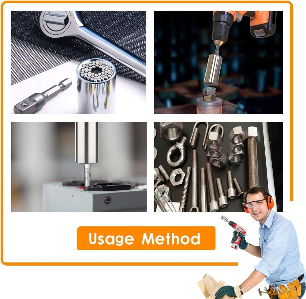 Universal Socket Tool, 7-19mm, Gifts for Men, Stocking Stuffers