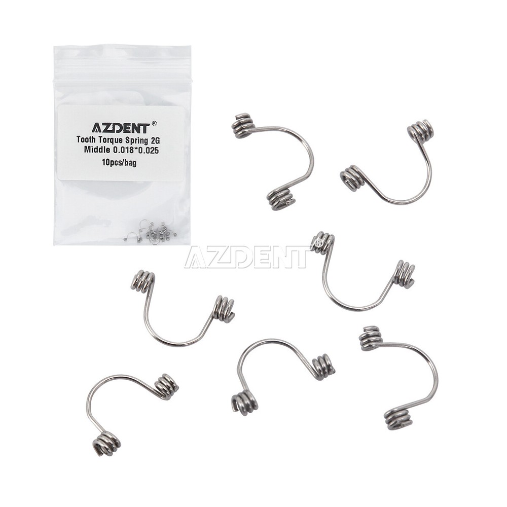 10pcs/Pack Dental Orthodontic Anterior Teeth Torque Rectangular Springs AZDENT