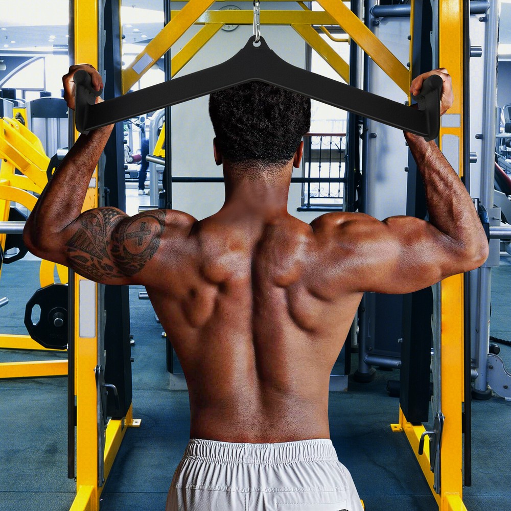 Back Strength Training Bicep Tricep Handle Grips LAT Pulldown Attachment Set