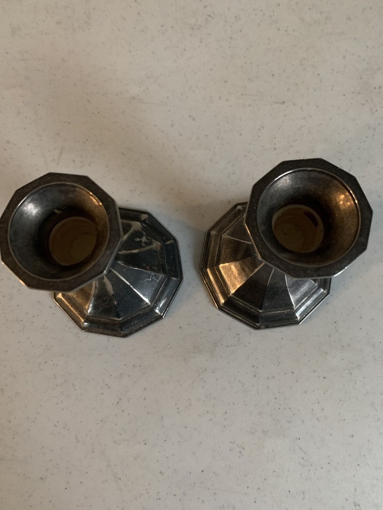 Sheffield Silverplate Candle Holders W/ Snuffer
