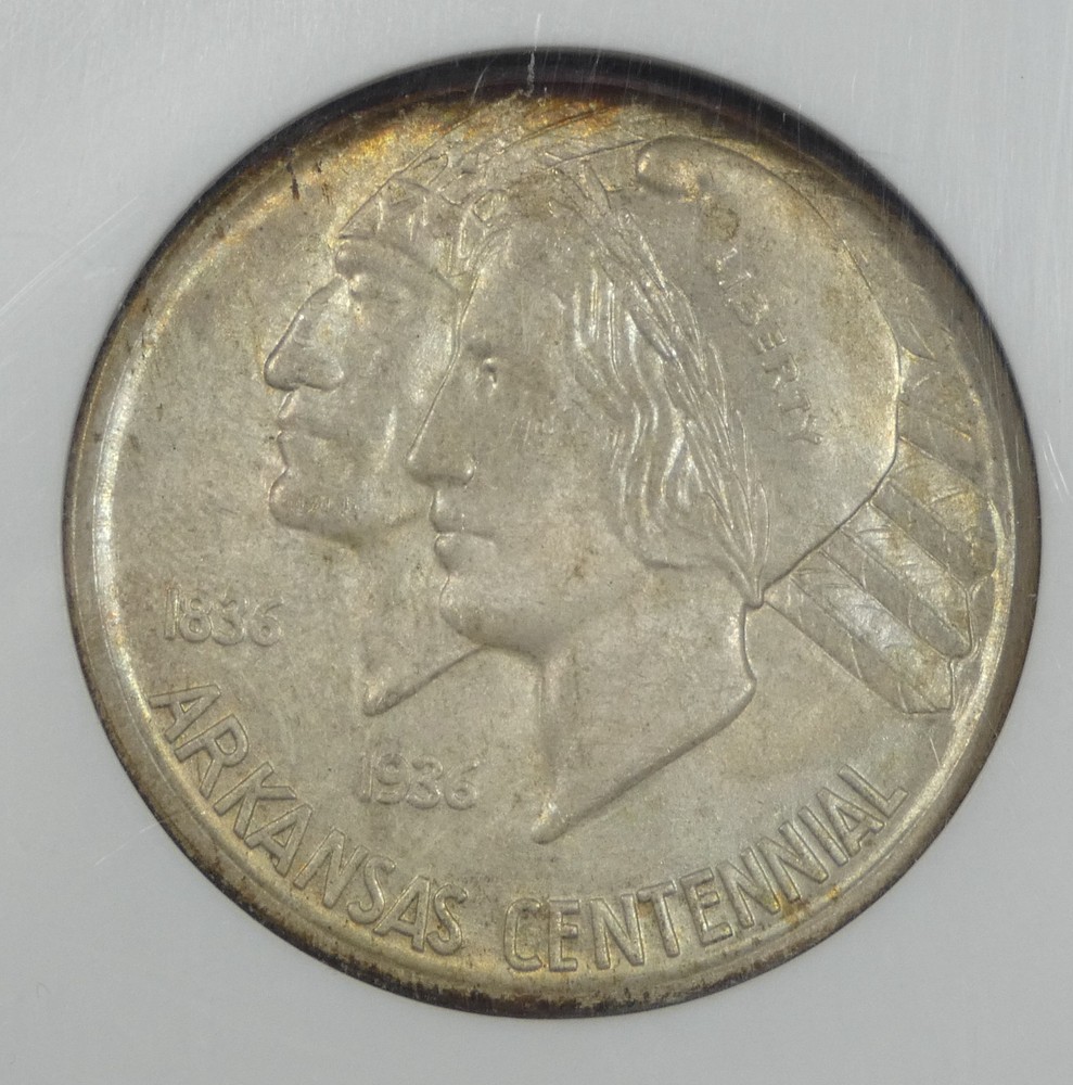1936-S Arkansas Centennial Silver Commemorative Half Dollar NGC MS 65