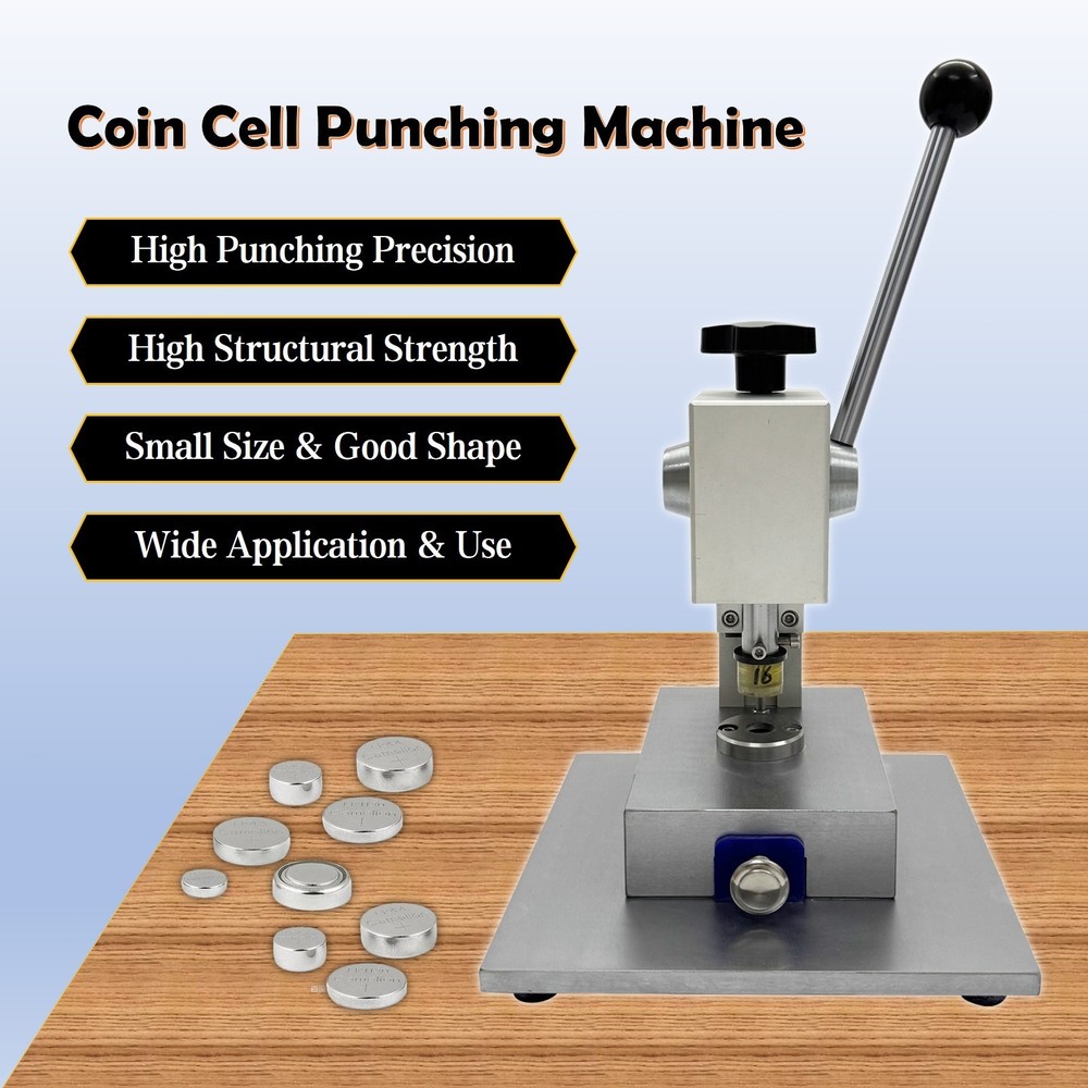 Manual Button Battery Positive ＆ Negative Electrode Pieces Punching Machine