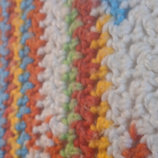 Handmade Large Multicolor Crochet Acrylic Striped Sofa Throw Blanket